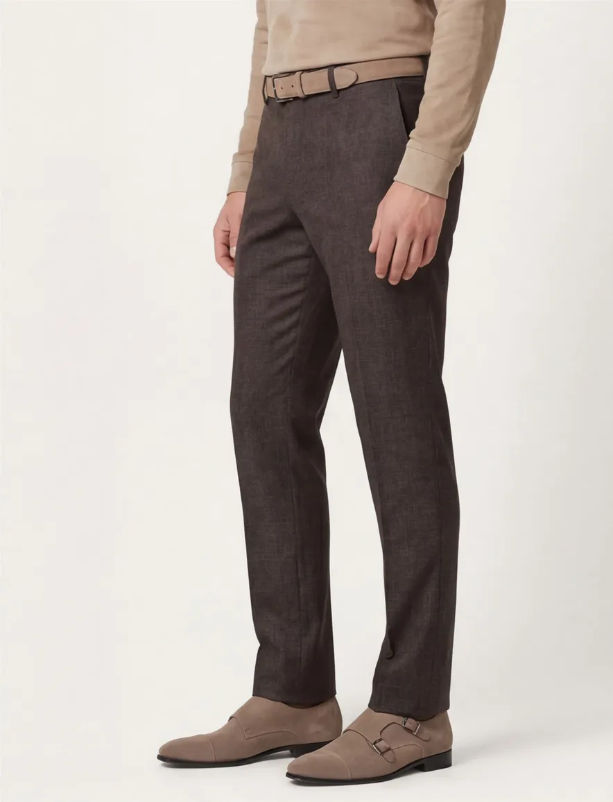 Meyer exclusive broek bruin Bonn modern fit