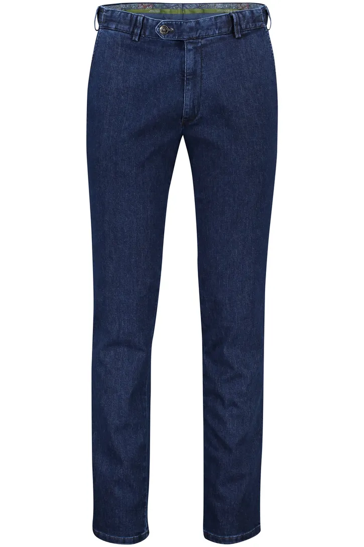 Meyer nette jeans donkerblauw effen chino denim