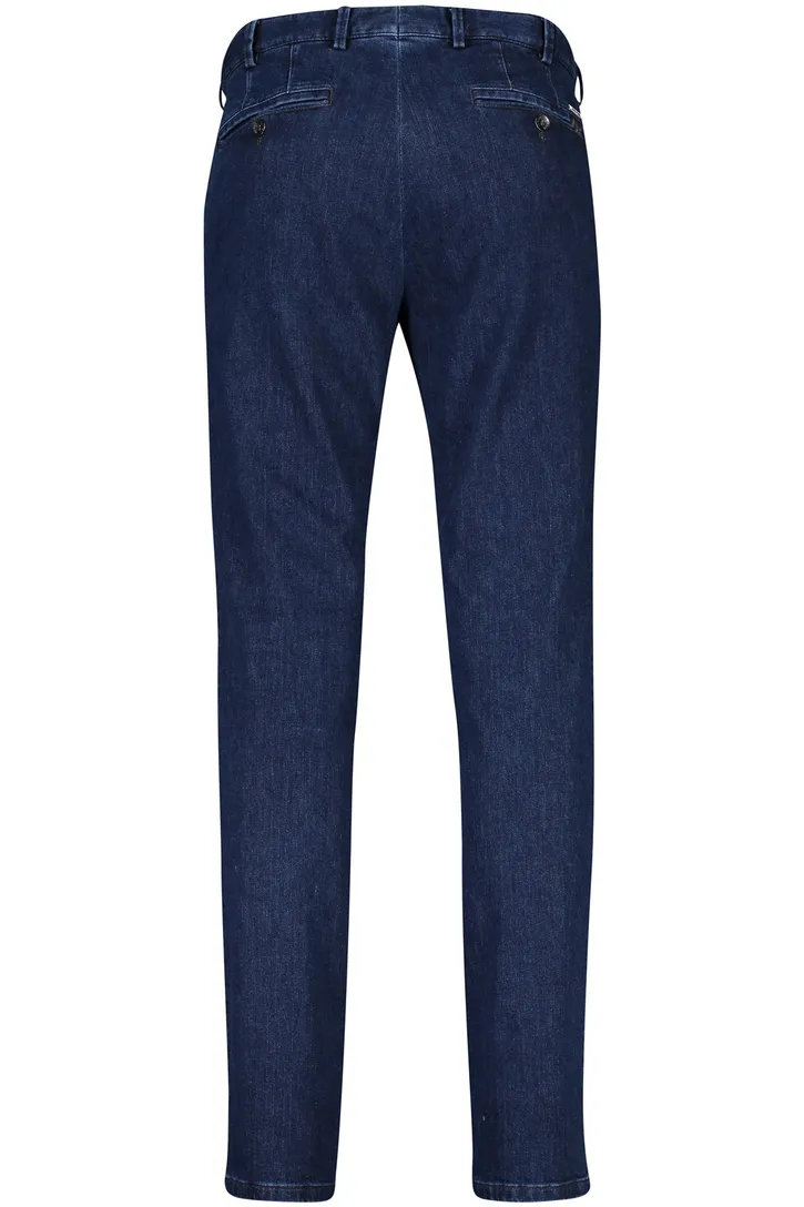 Meyer nette jeans donkerblauw effen chino denim