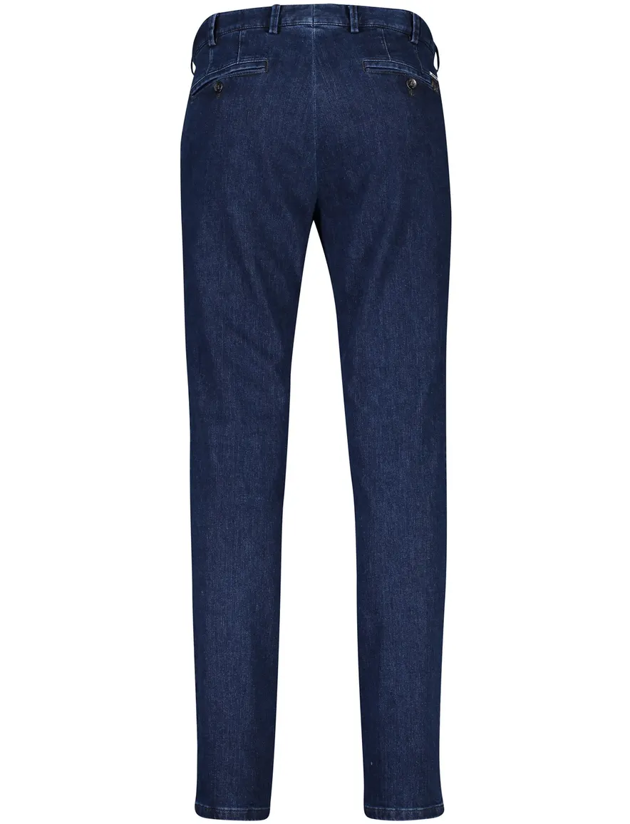 Meyer nette jeans donkerblauw effen denim chino