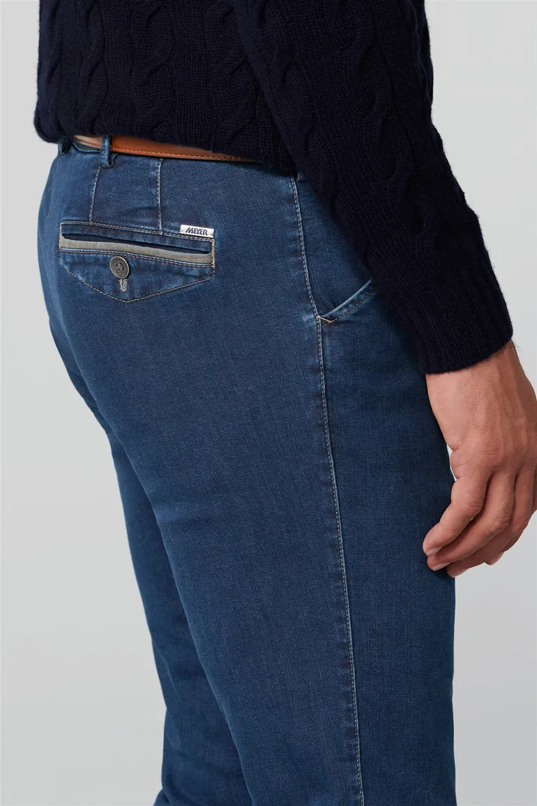 Meyer jeans blauw chicago katoen