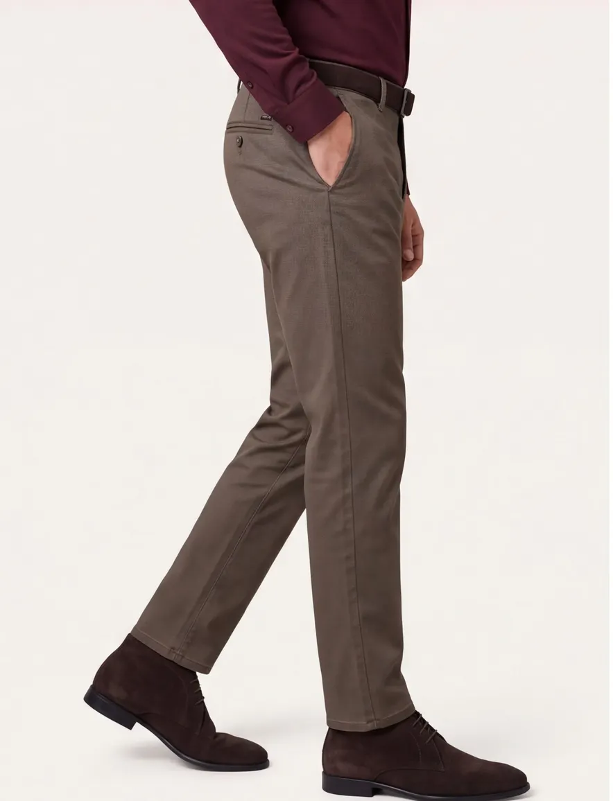 Meyer Pantalon katoen bruin