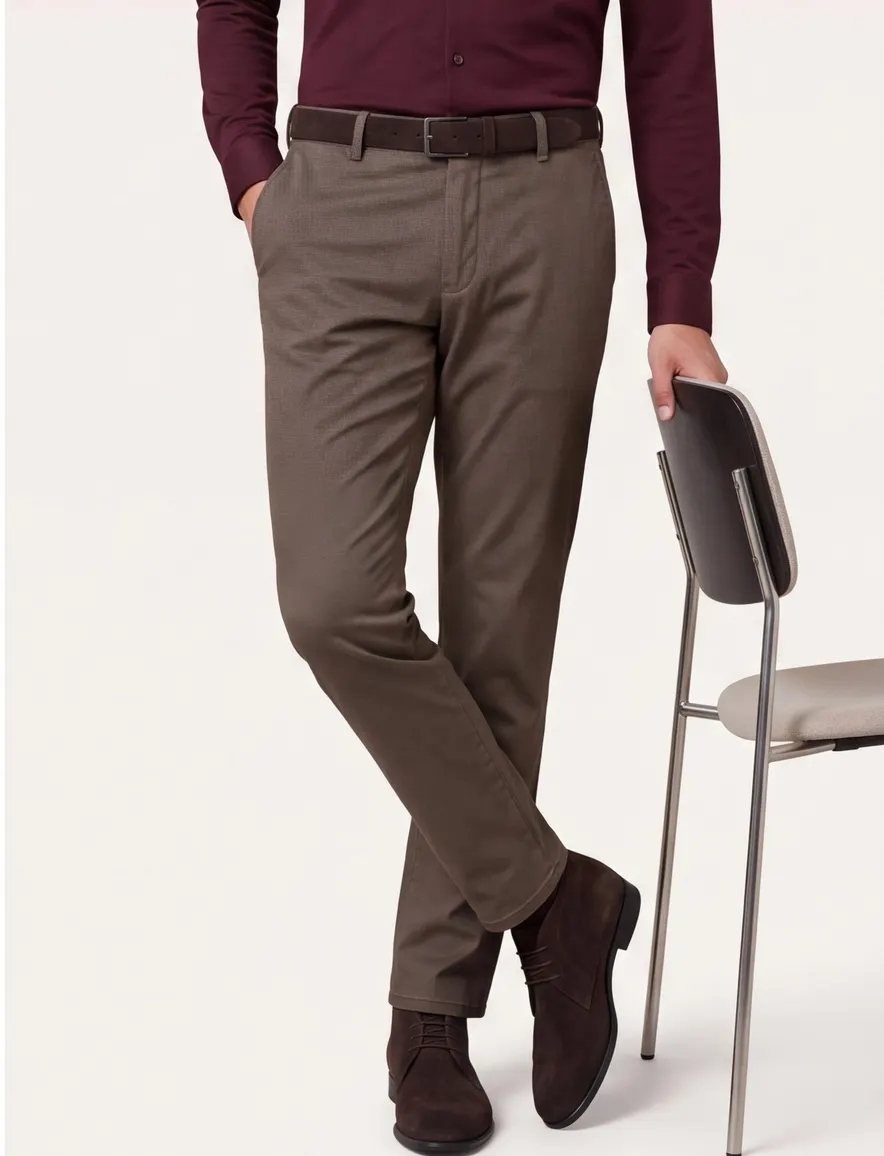 Meyer Pantalon katoen bruin
