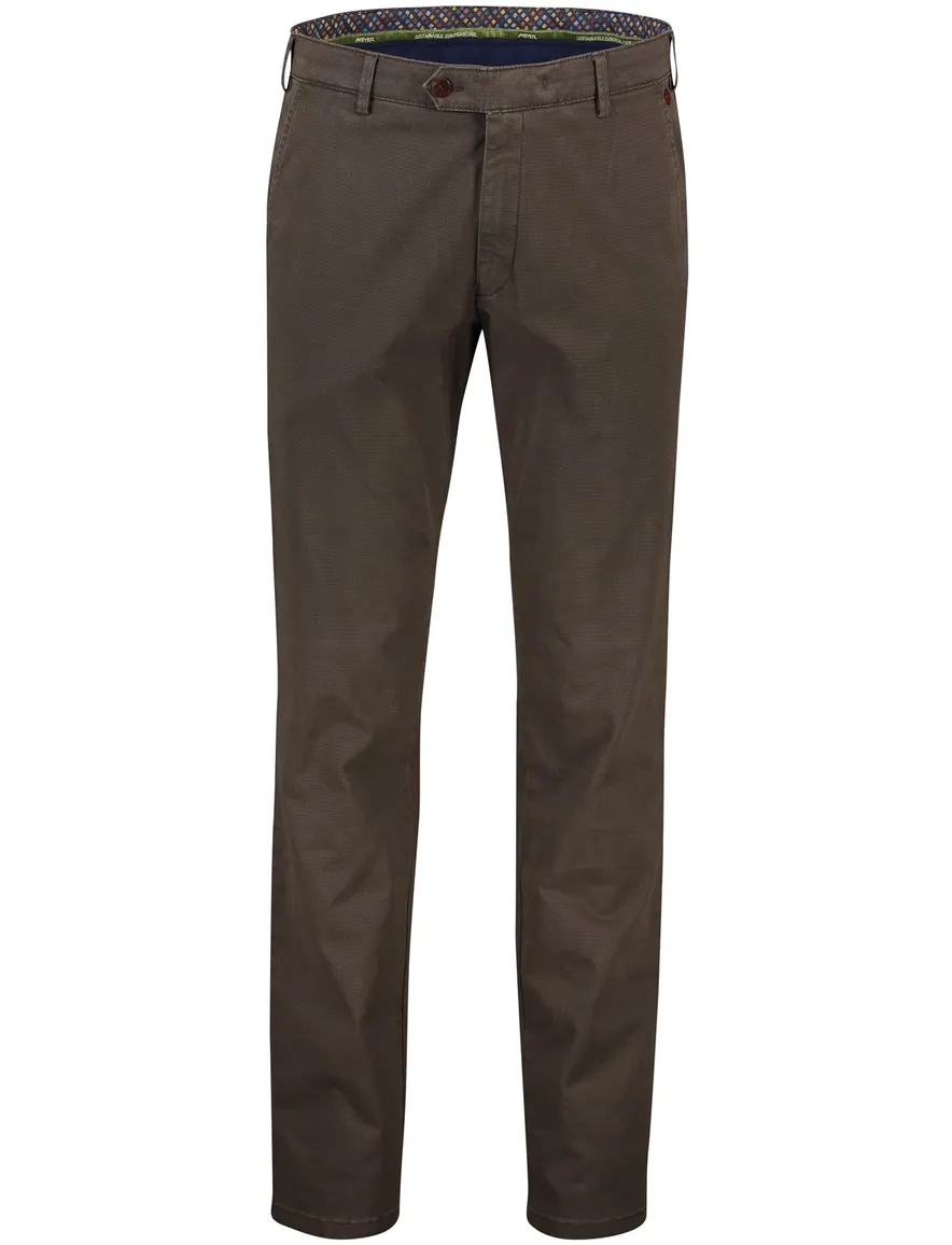 Meyer Paris broek bruin effen katoen