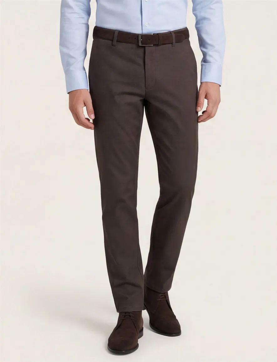 Meyer Paris broek bruin effen katoen