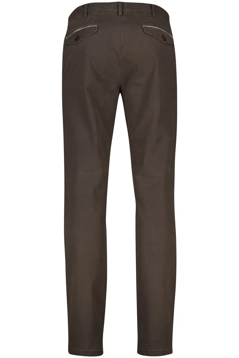 Meyer Paris broek bruin effen katoen