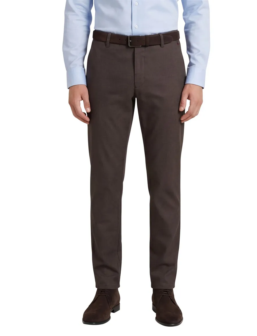Meyer Paris broek bruin effen katoen