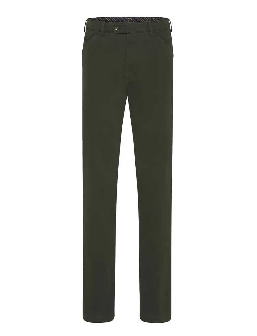 Meyer Chicago Pantalon donkergroen normale fit