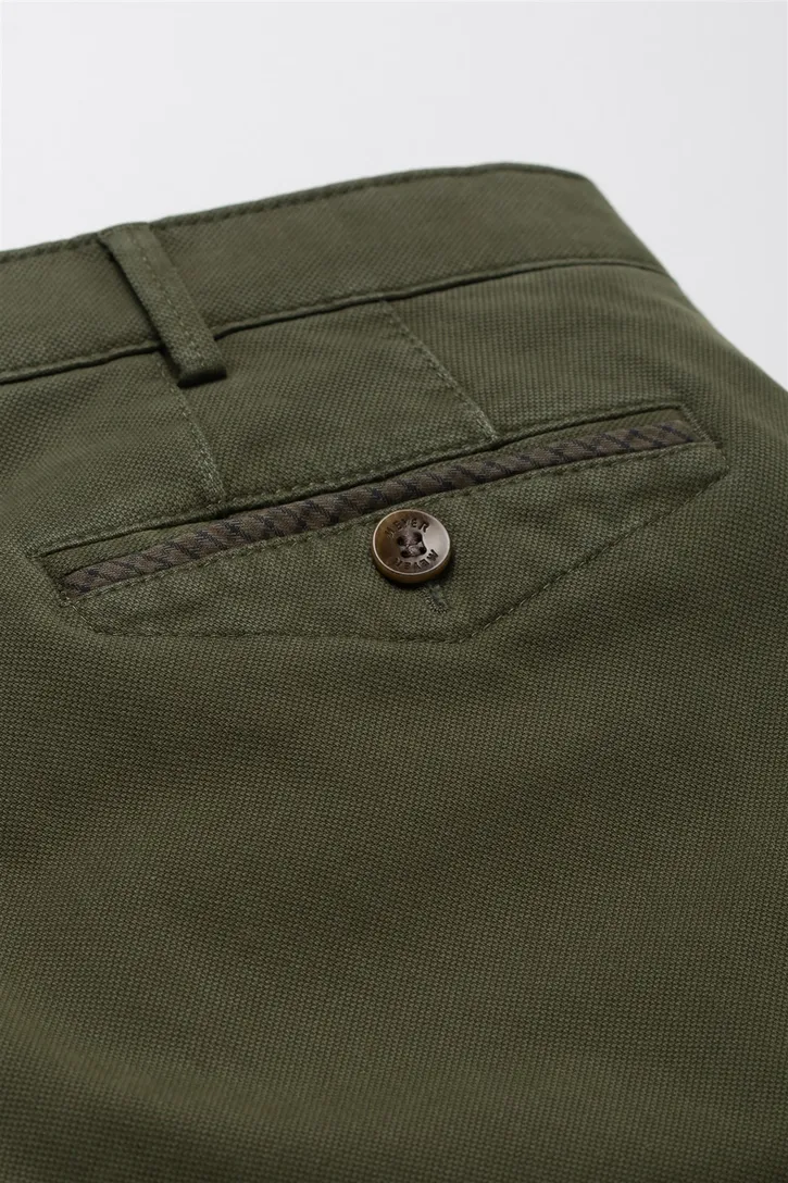 Meyer Chicago Pantalon donkergroen normale fit