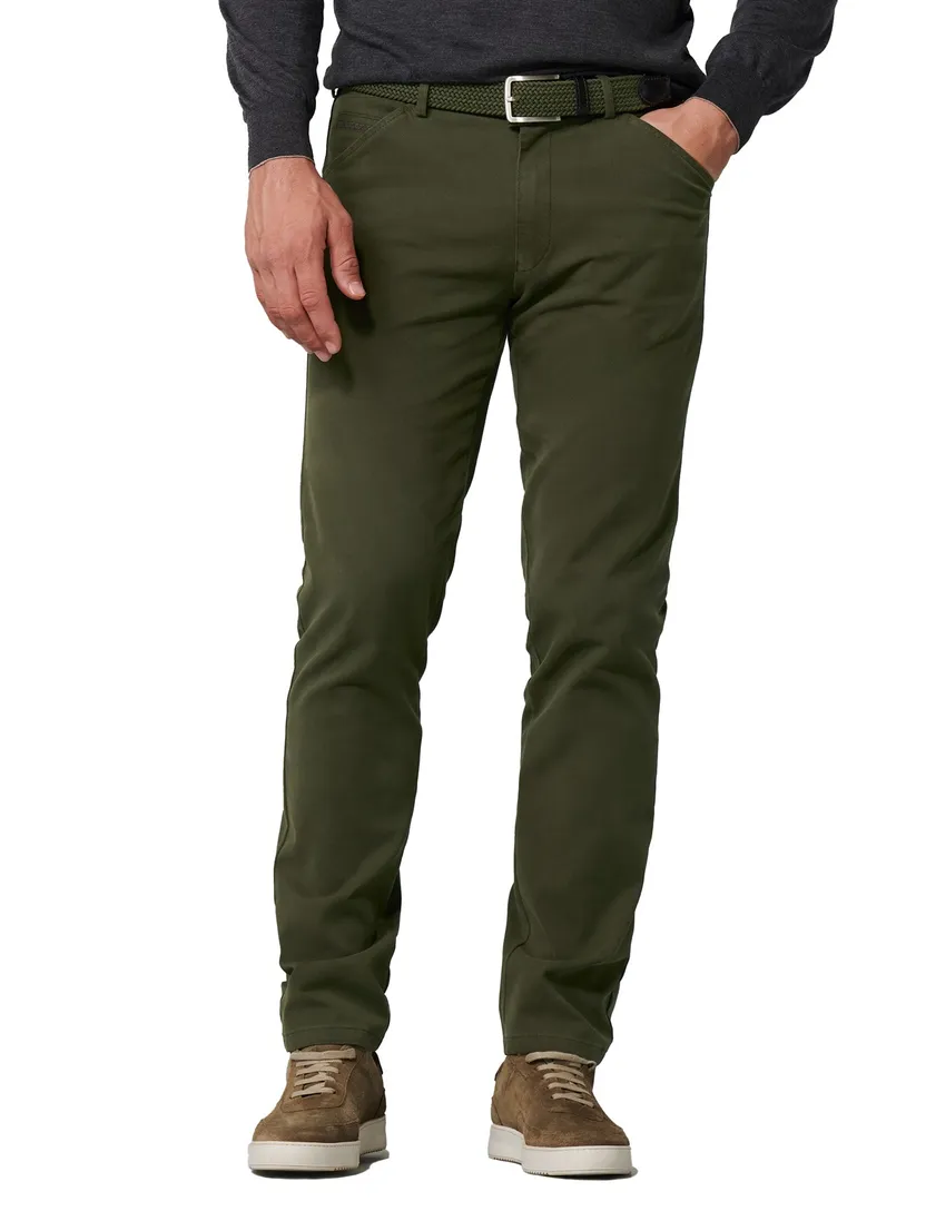 Meyer Chicago Pantalon donkergroen normale fit