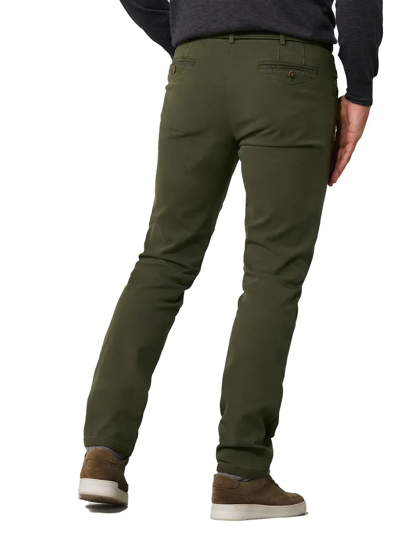 Meyer Chicago Pantalon donkergroen normale fit