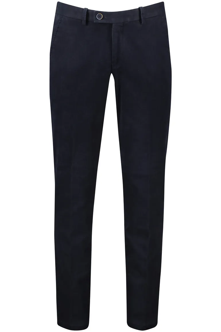 Hiltl katoenen broek effen donkerblauw