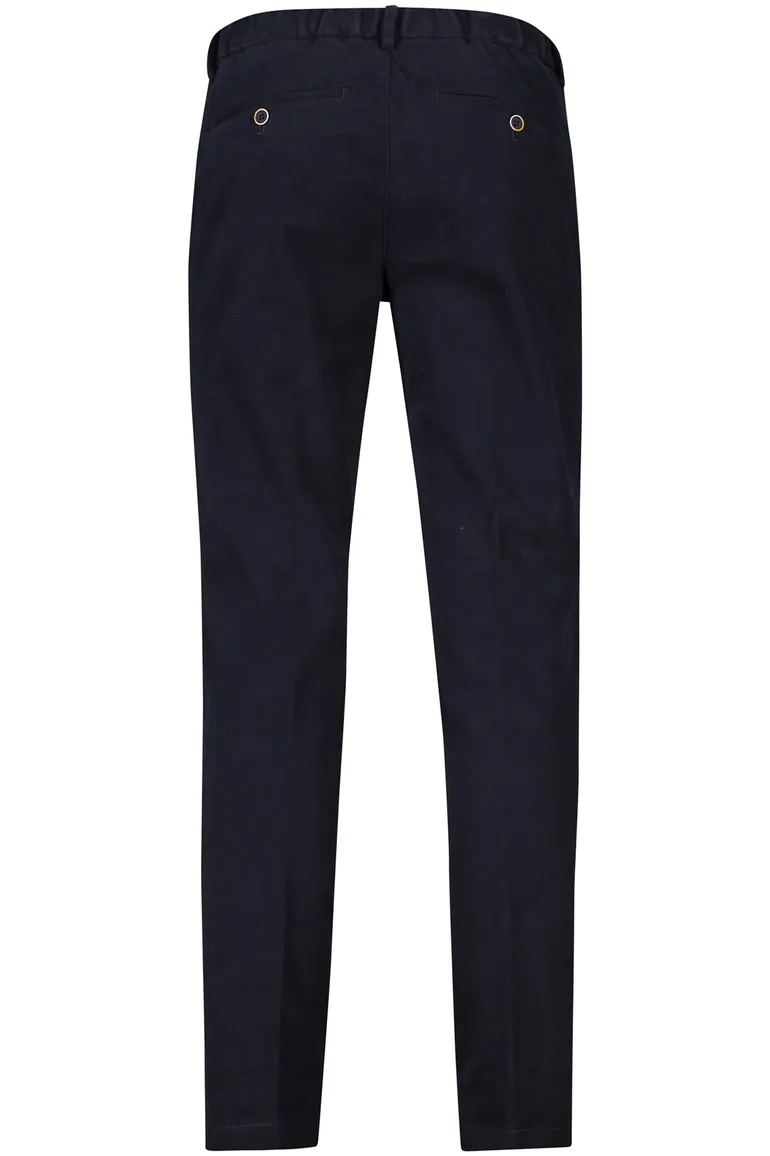 Hiltl katoenen broek effen donkerblauw