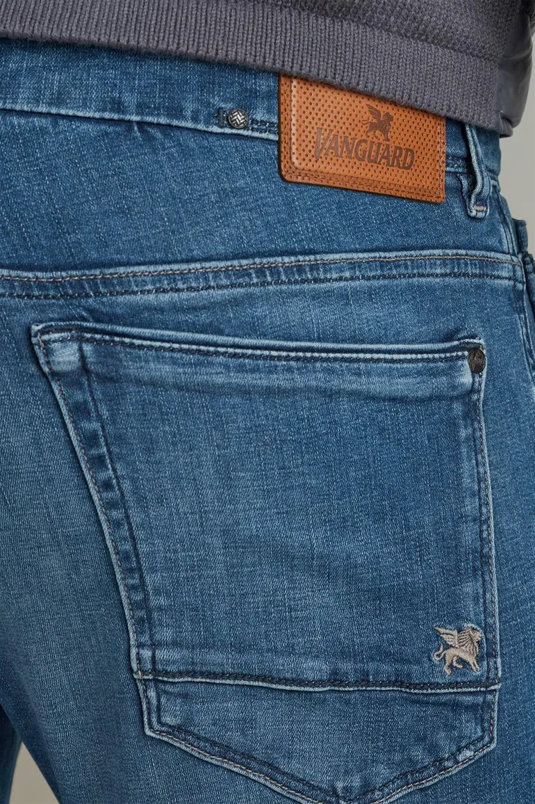 Vanguard V12 slim fit blauw jeans katoen