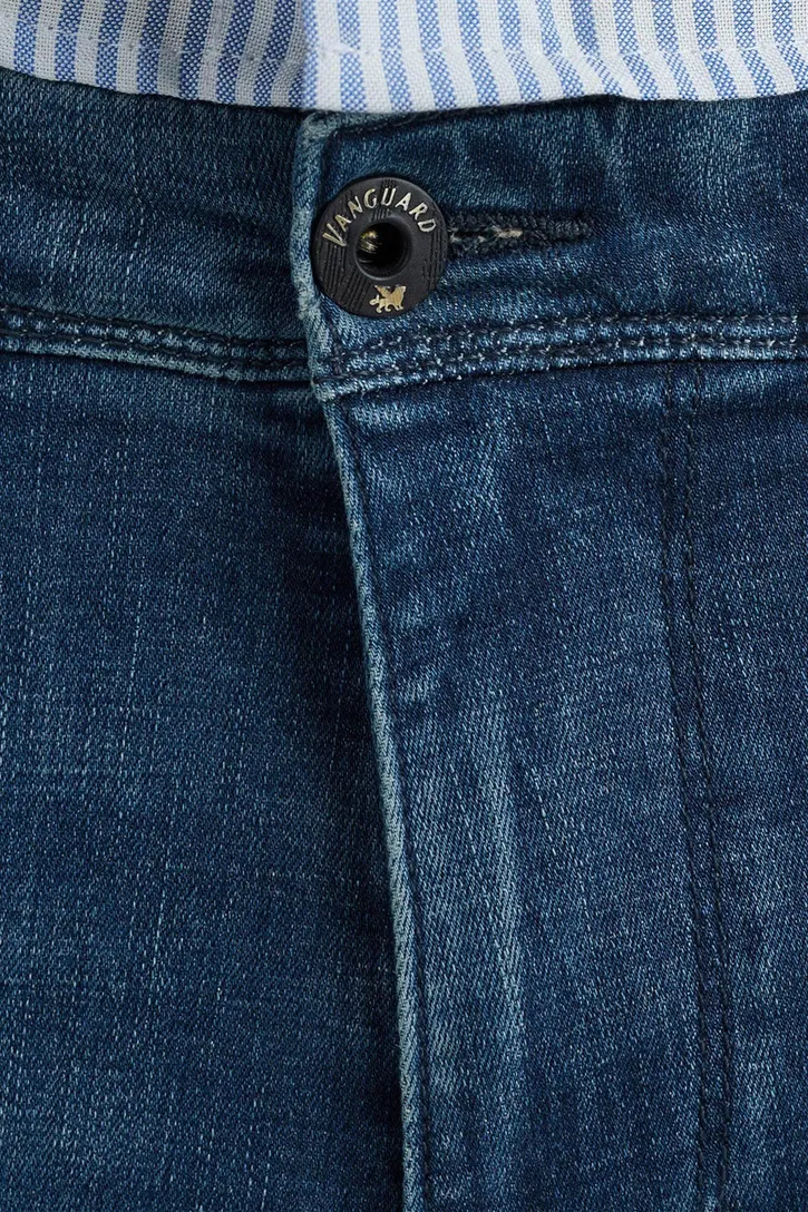 Vanguard blauw spijker slim fit jeans katoen