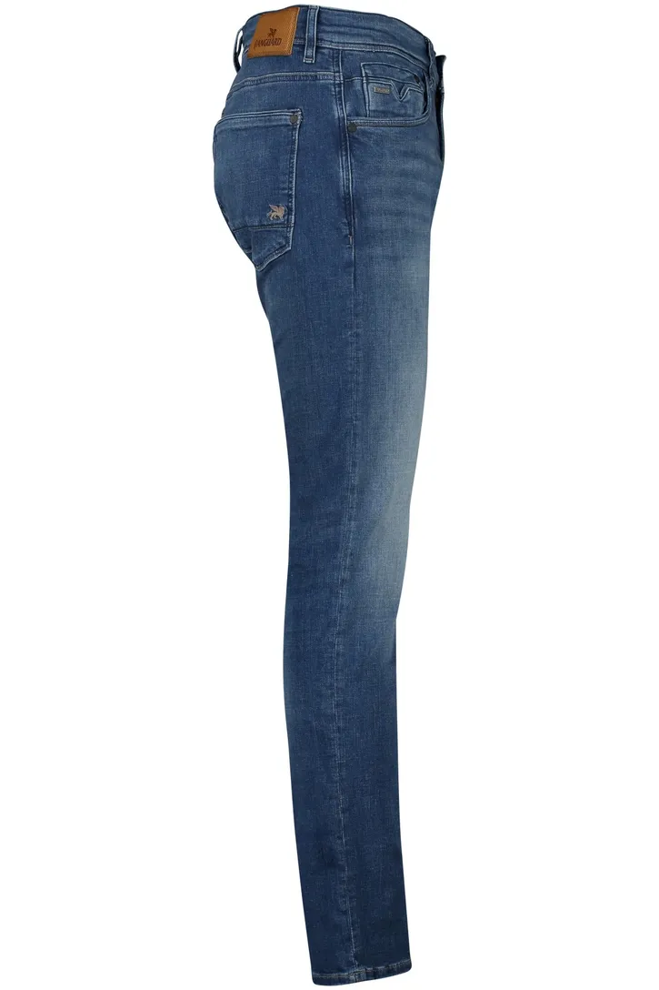 Vanguard blauw spijker slim fit jeans katoen