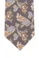 Profuomo stropdas bloemen print grijs