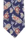 Profuomo stropdas bloemen print navy
