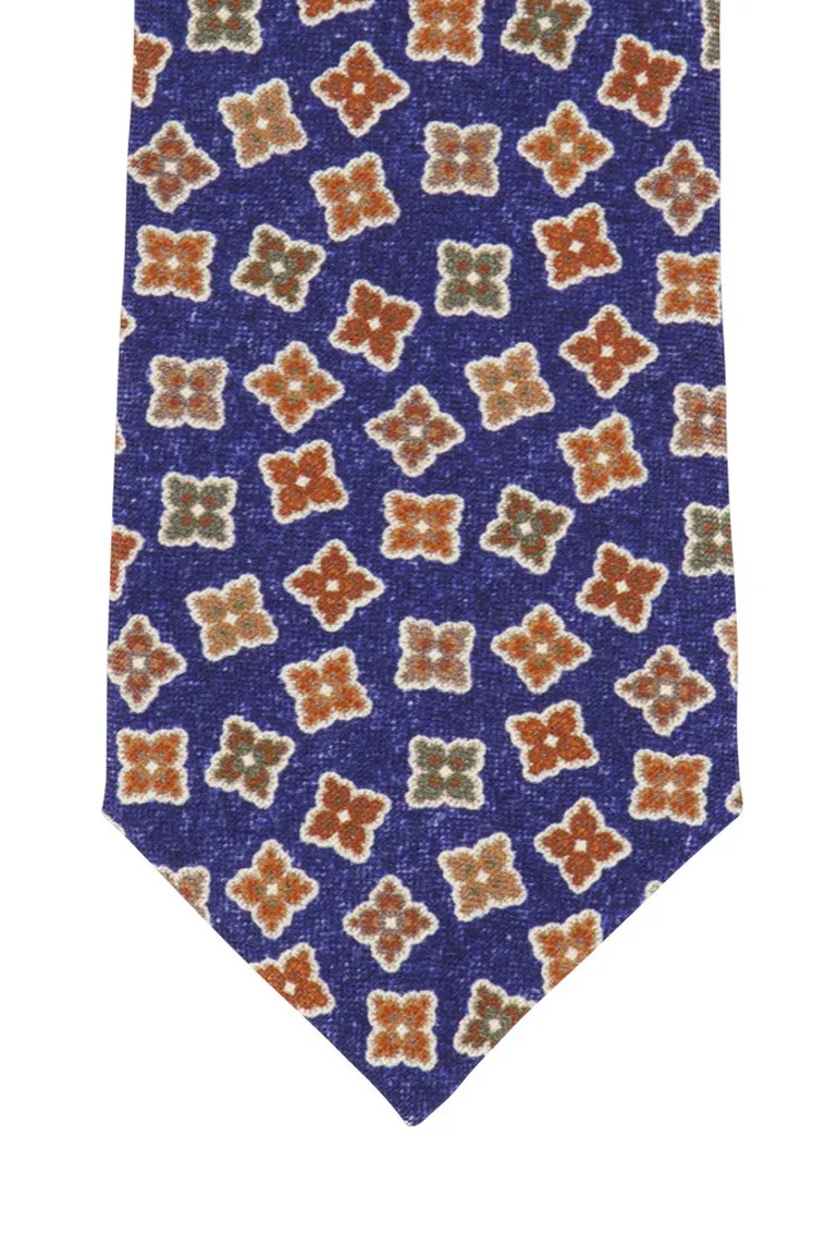 Stropdas Profuomo navy geprint