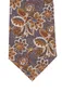 Stropdas Profuomo grijs camel geprint