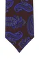 Profuomo stropdas bruin navy geprint