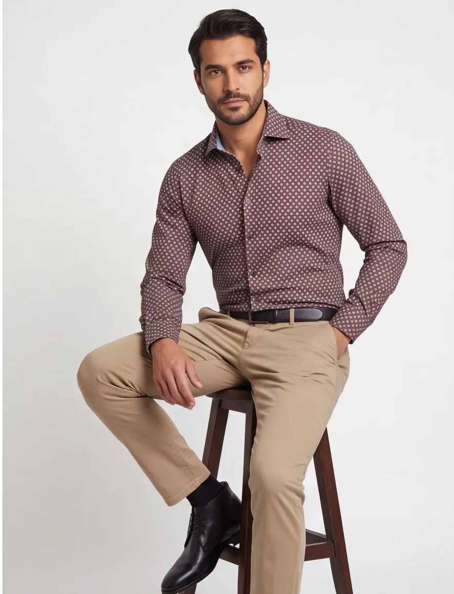 Ledub overhemd donkerblauw modern fit