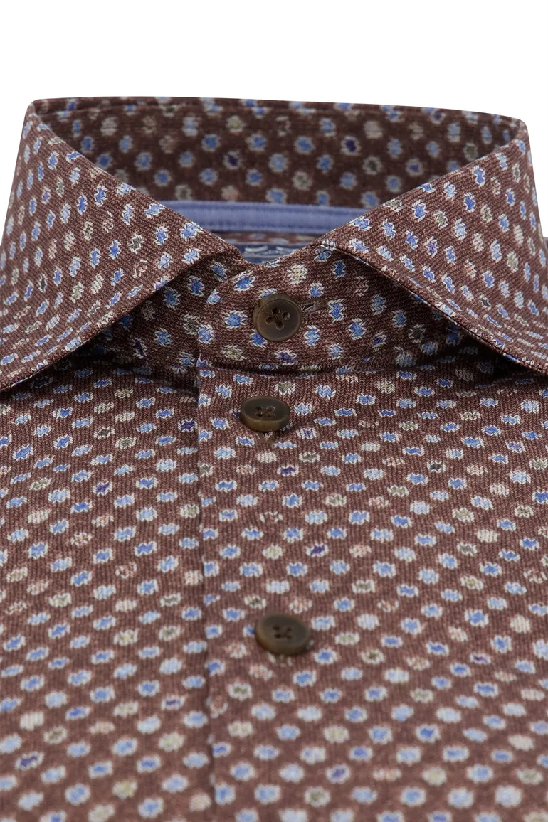 Ledub overhemd donkerblauw modern fit