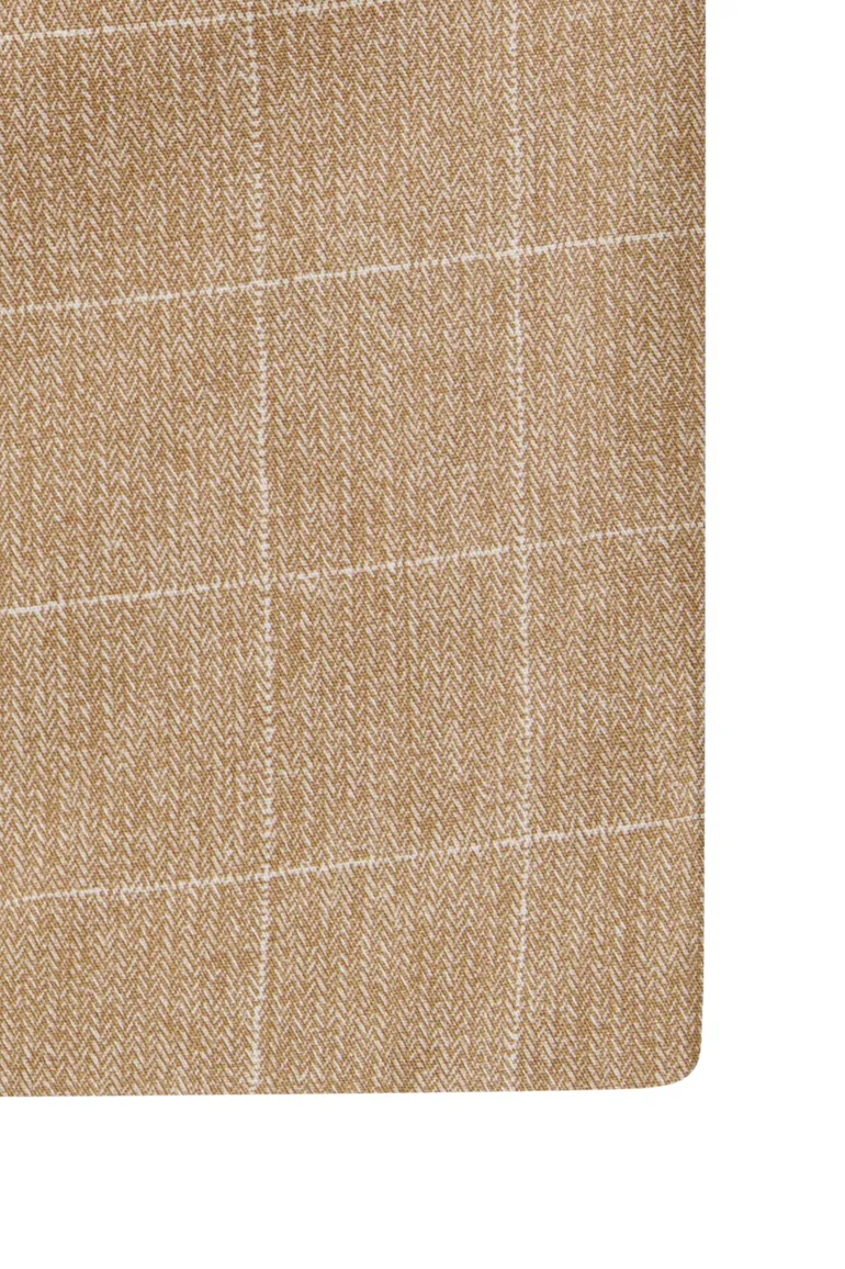 John Miller overhemd bruin Tailored fit