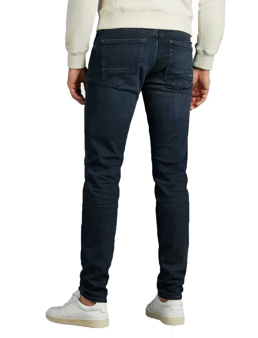 corded script denim THEREDTHREAD bk M▲ Cast Iron jeans Shiftback tapered fit donkerblauw | Schulte Herenmode