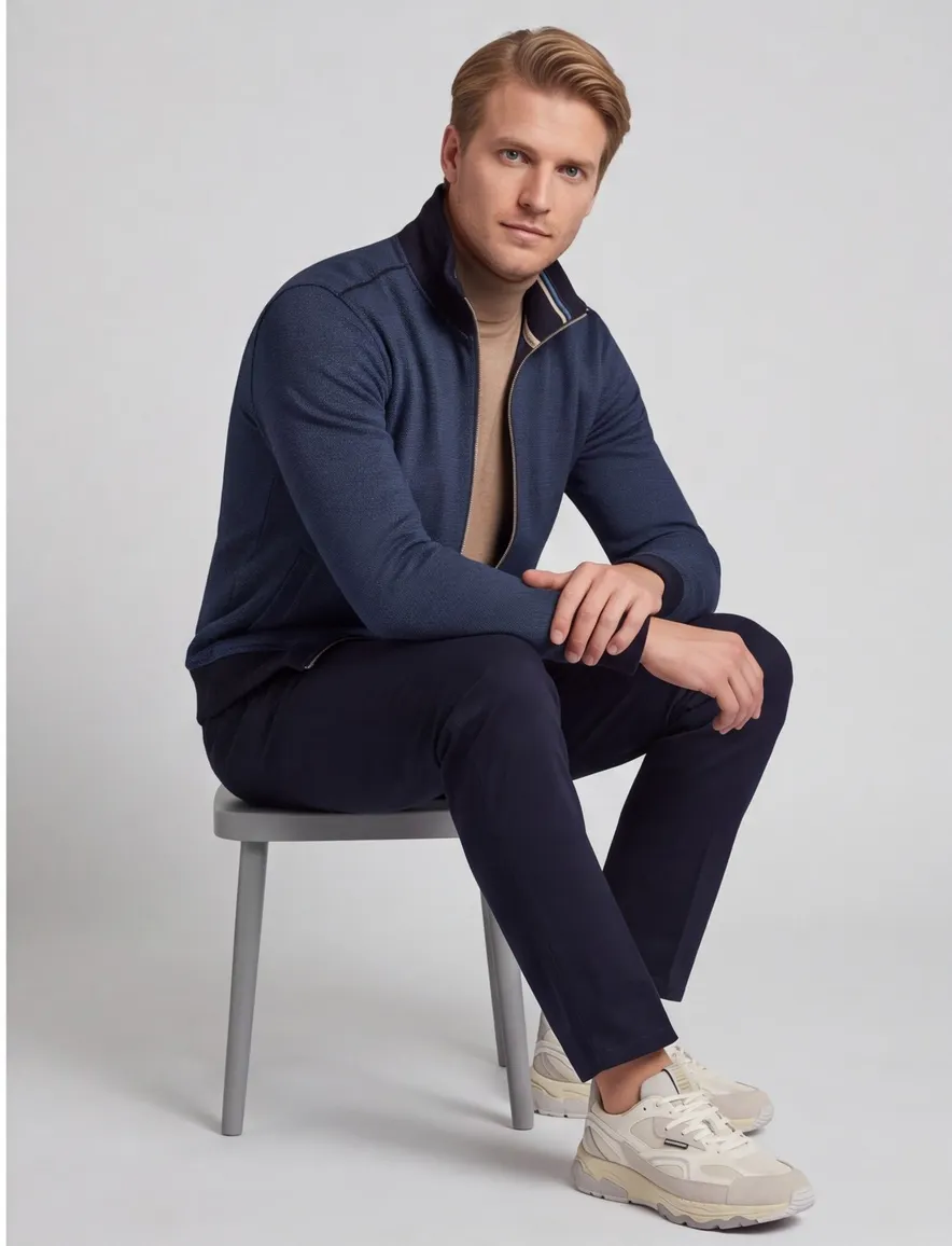 Baileys vest donkerblauw opstaande kraag