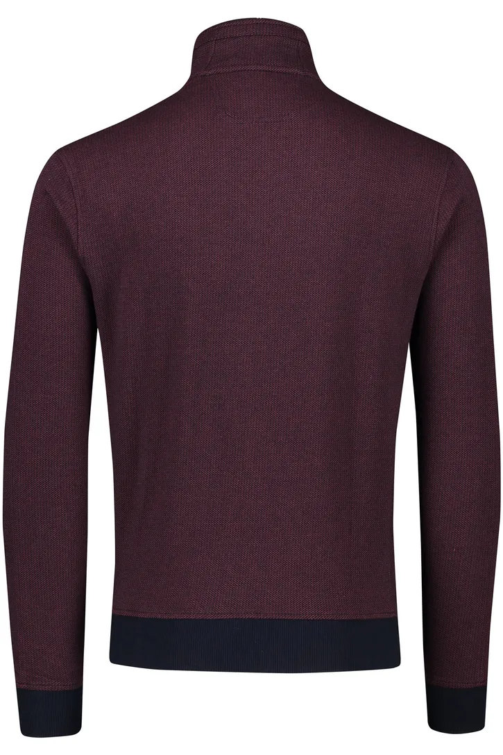 Baileys vest aubergine rits effen donkerblauwe details katoen