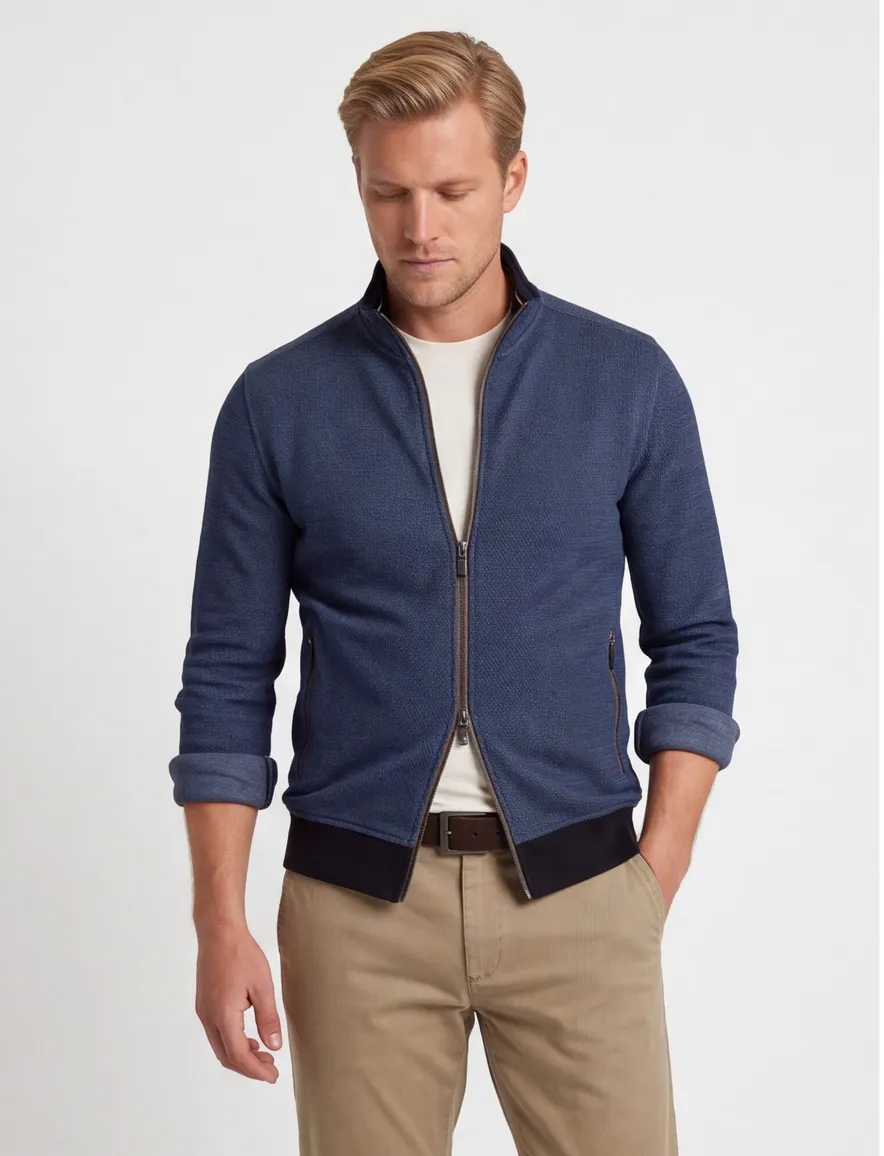 Baileys vest blauw ritszakken