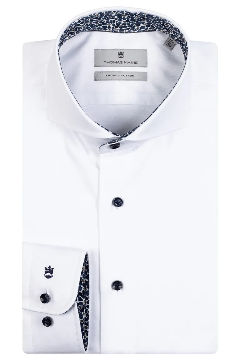 Thomas Maine mouwlengte 7 wit/blauw