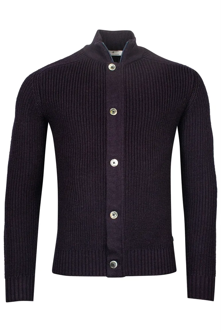 Thomas Maine vest donkerblauw rits en knopen