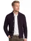 vest Thomas Maine opstaande kraag donkerblauw knopen effen wol