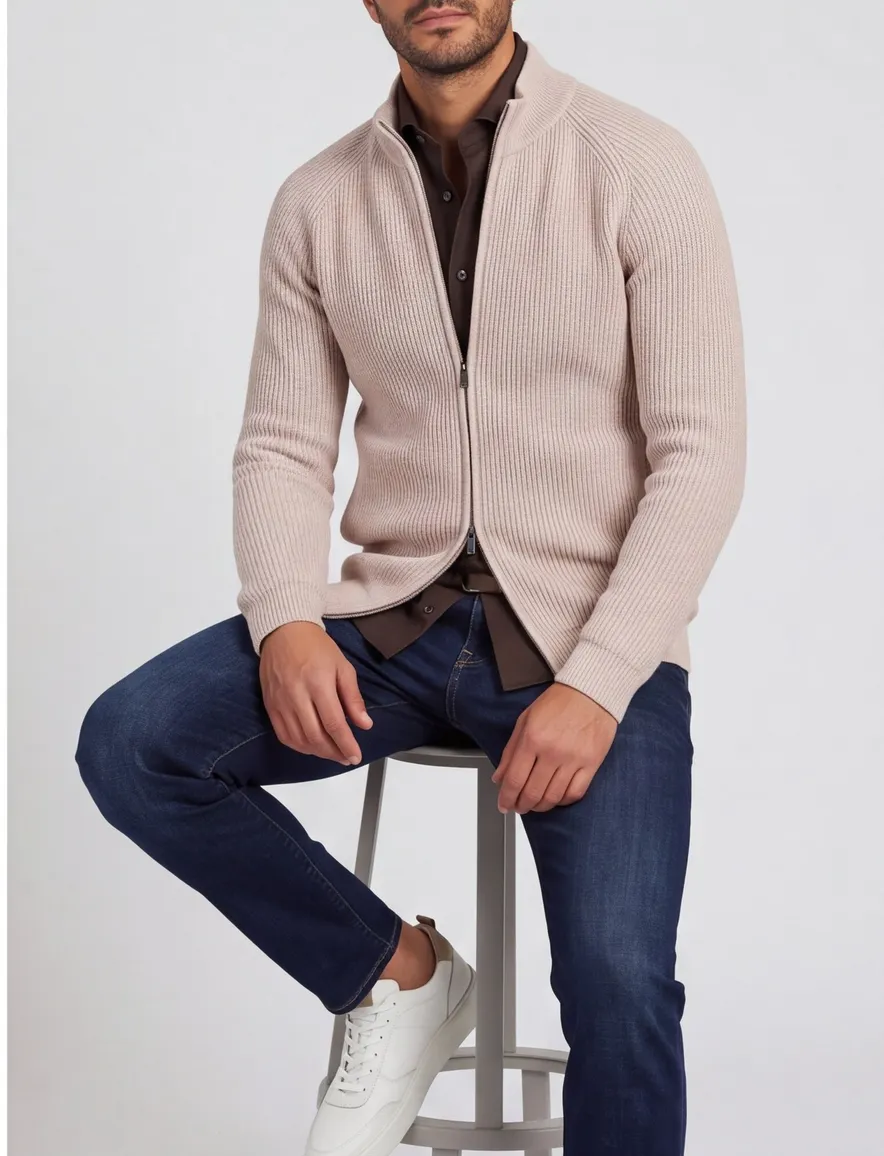 Thomas Maine vest licht beige