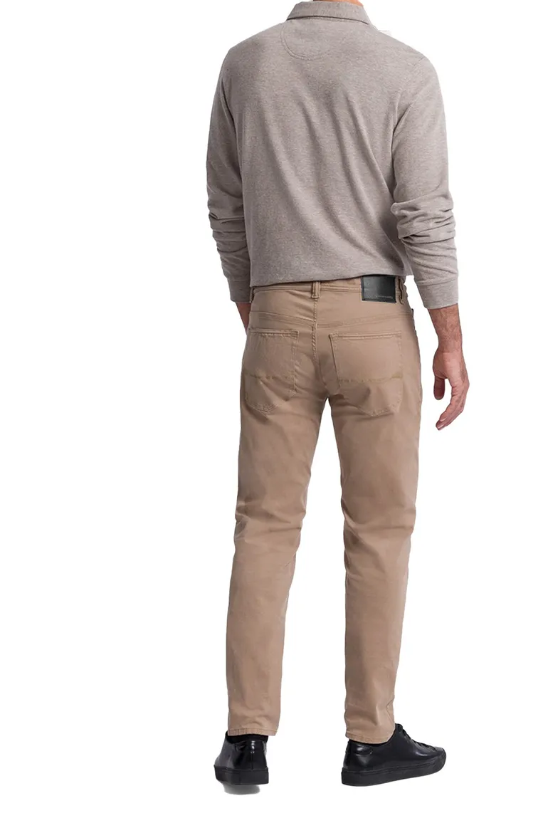 Pierre Cardin Lyon tapered 5-pocket broek beige