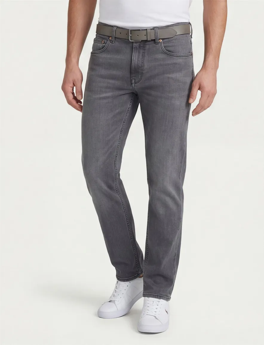 Pierre Cardin jeans Lyon Tapered Fit grijs effen