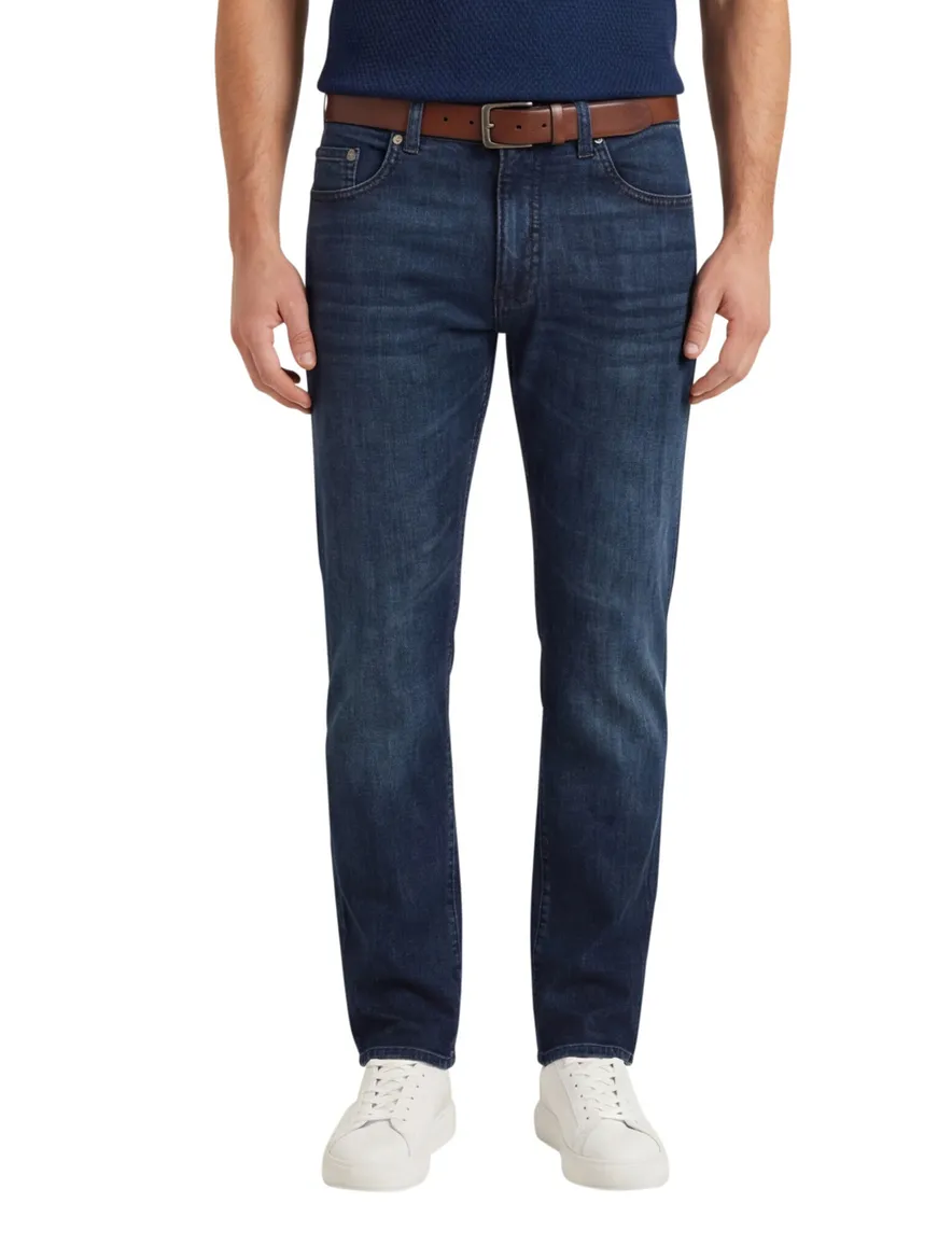 Pierre Cardin Lyon Tapered Fit jeans donkerblauw
