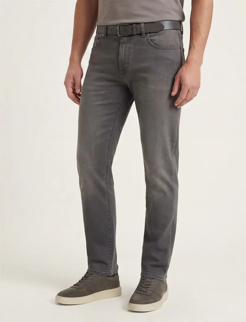 Jeans Pierre Cardin Lyon Tapered Fit grijs effen