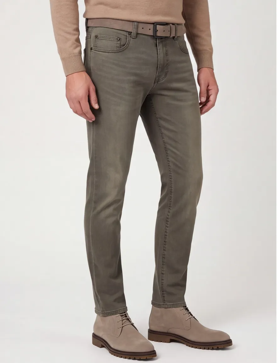 Pierre Cardin Lyon Tapered groen 5 5-pocket broek