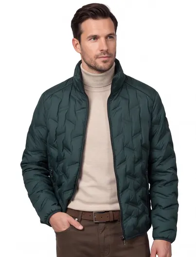 Pierre Cardin Pierre Cardin gewatteerde tussenjas normale fit groen