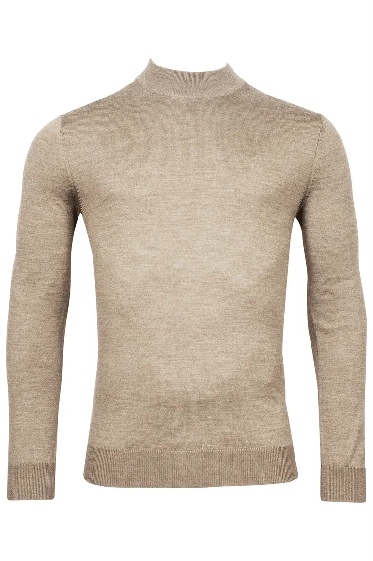 Thomas Maine coltrui beige effen 100% merinowol