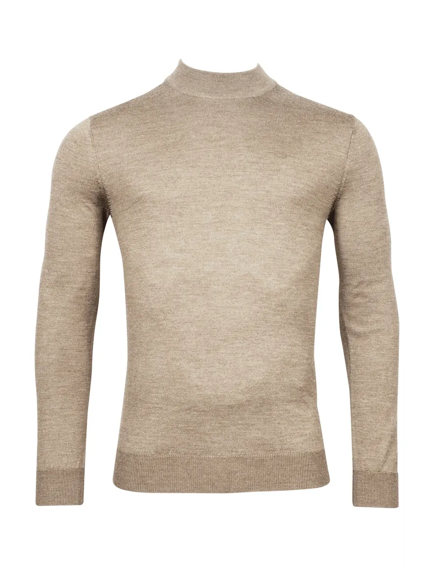 Thomas Maine coltrui beige effen 100% merinowol