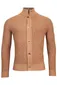 Thomas Maine vest met rits en knopen camel
