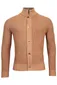 vest Thomas Maine opstaande kraag camel knopen effen merinowol