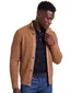 Thomas Maine vest met rits en knopen camel