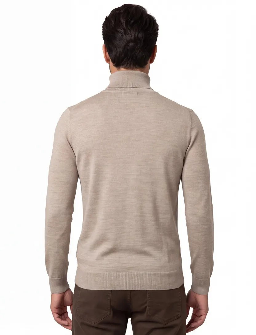 Thomas Maine coltrui beige effen merinowol normale fit