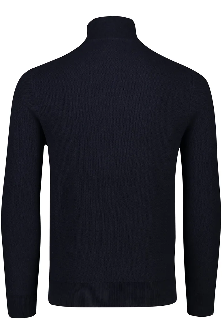 Polo Ralph Lauren trui opstaande kraag donkerblauw effen katoen