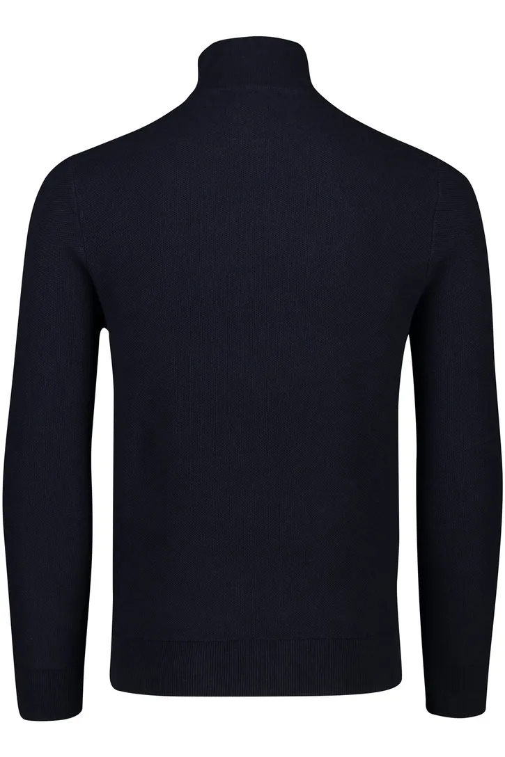 trui Polo Ralph Lauren opstaande kraag donkerblauw effen katoen